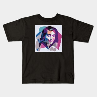 Mila - Cubism Portrait Kids T-Shirt